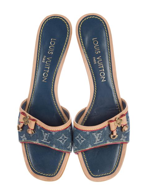 louis vuitton slide|louis vuitton denim slides.